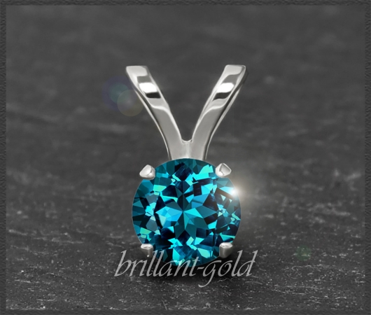 Anhänger 585 Gold london-blue Topas 4,5,6,7mm
